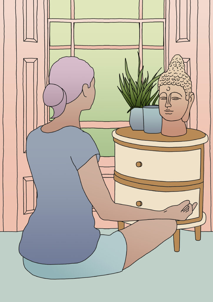 Zen corner illustrated by Claire Huntley