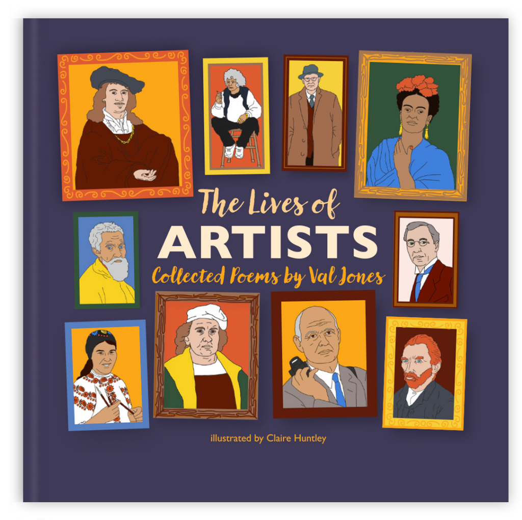 The Lives of Artists: Collected Poems by Val Jones - cover design